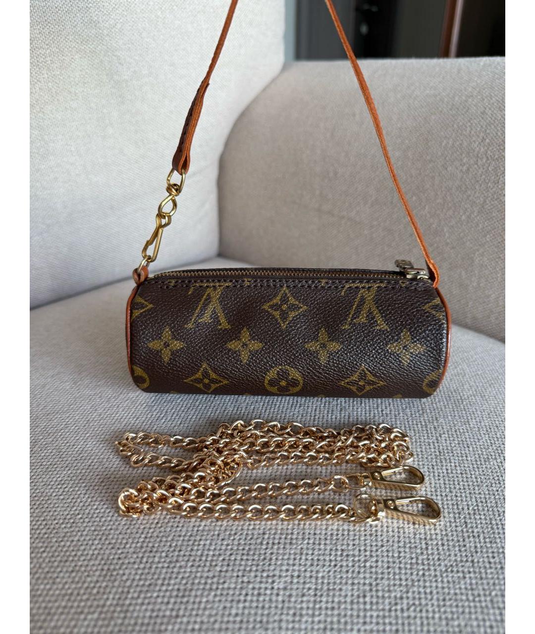 LOUIS VUITTON Коричневая сумка с короткими ручками, фото 7