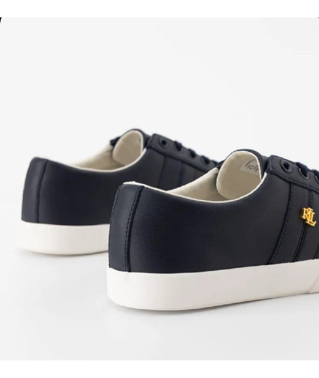 RALPH LAUREN Темно-синие кожаные кеды, фото 4