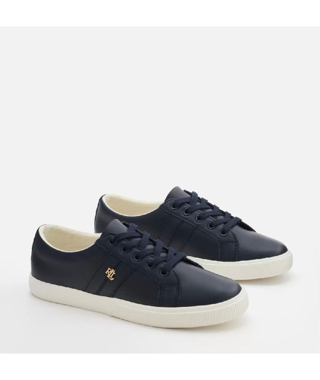 RALPH LAUREN Темно-синие кожаные кеды, фото 2