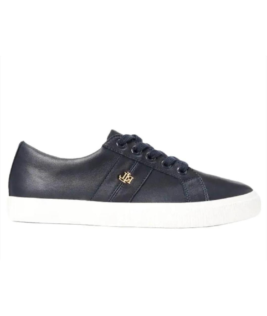 RALPH LAUREN Темно-синие кожаные кеды, фото 1