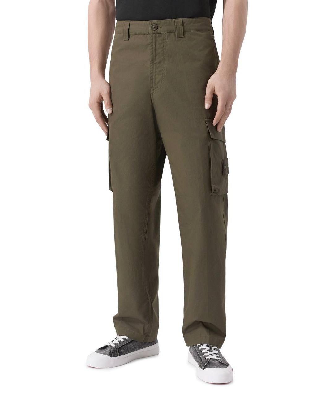 STONE ISLAND Хаки повседневные брюки, фото 8