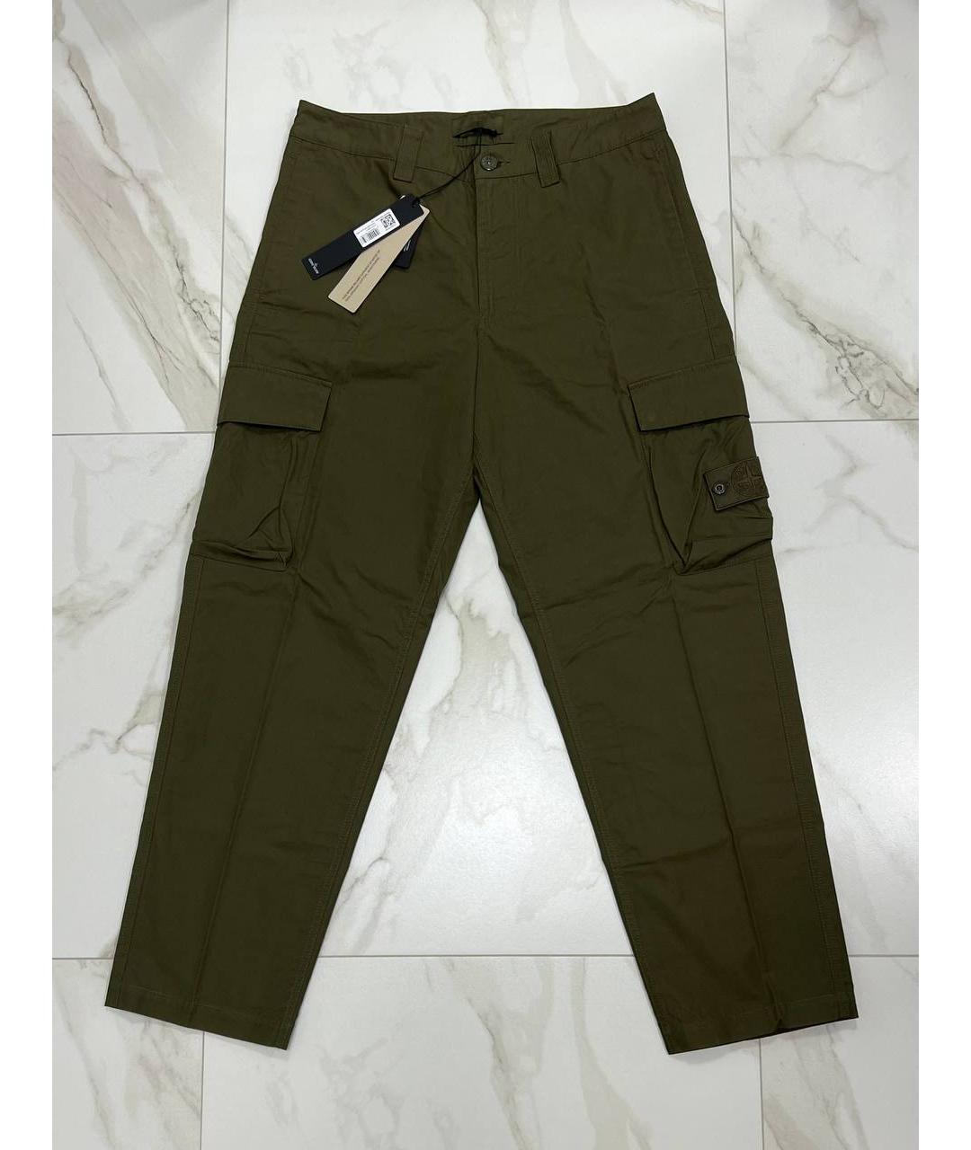 STONE ISLAND Хаки повседневные брюки, фото 10