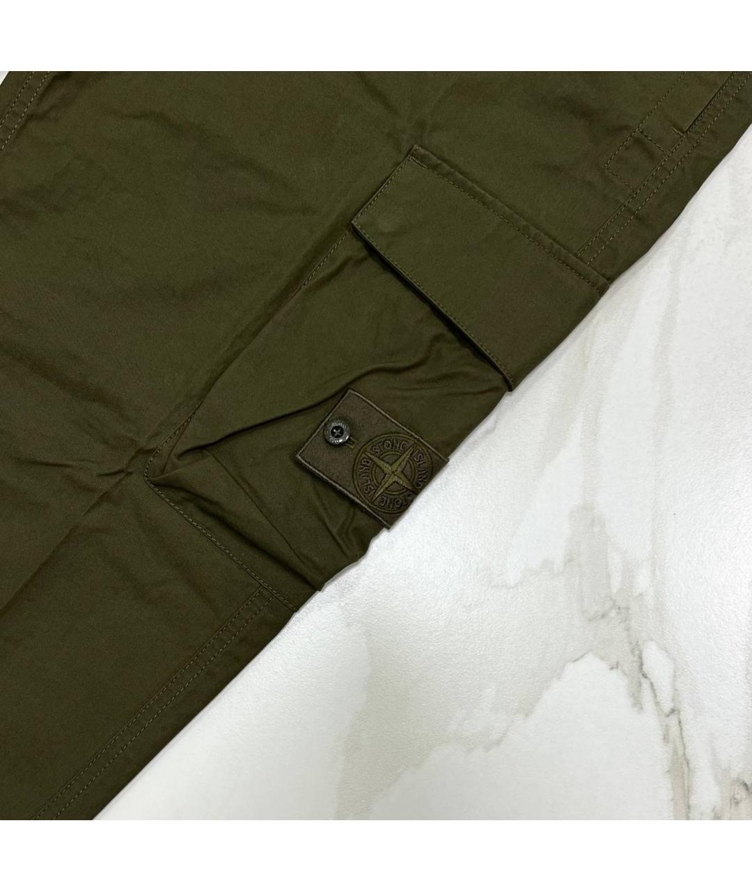 STONE ISLAND Хаки повседневные брюки, фото 3