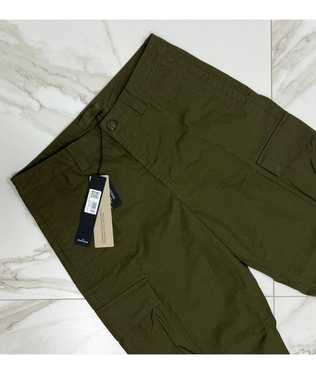 STONE ISLAND Хаки повседневные брюки, фото 2