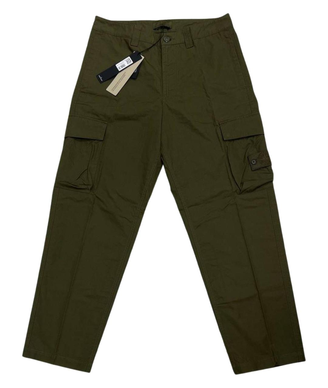 STONE ISLAND Хаки повседневные брюки, фото 1