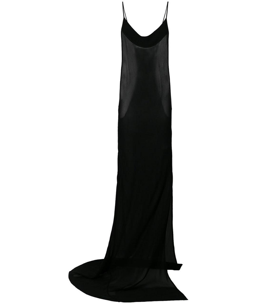 ANN DEMEULEMEESTER Черное вискозное вечернее платье, фото 6