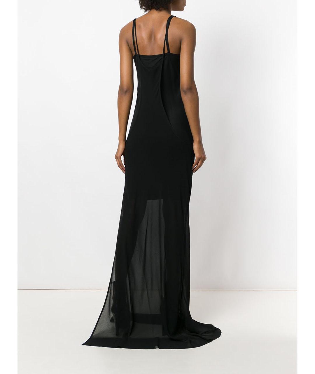 ANN DEMEULEMEESTER Черное вискозное вечернее платье, фото 5