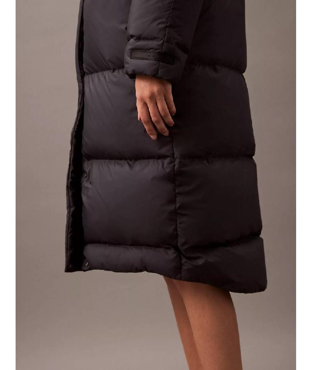 CALVIN KLEIN Черный полиэстеровый пуховик, фото 7