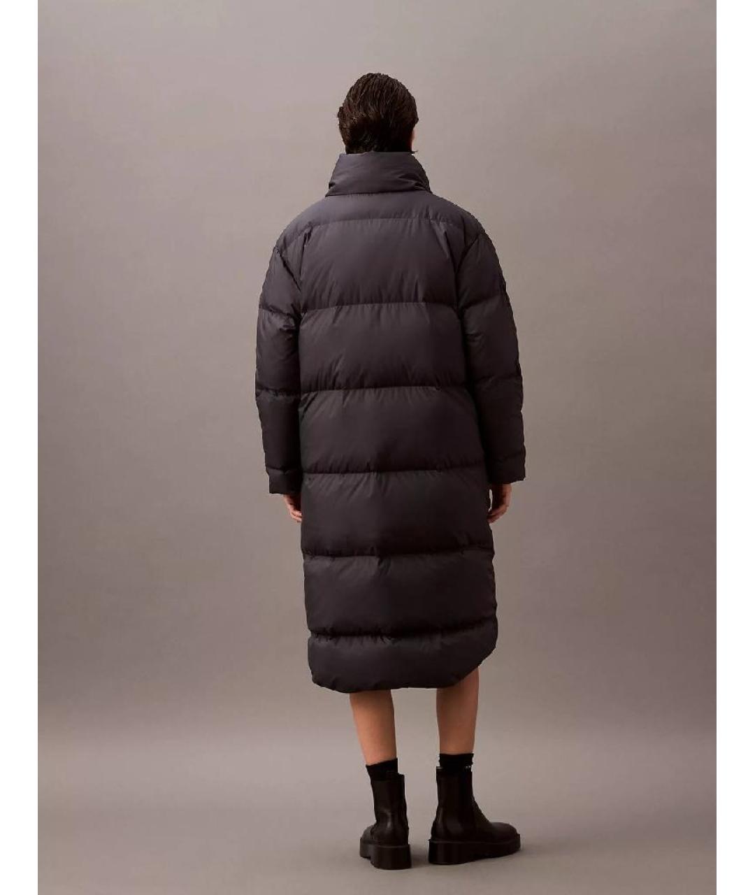 CALVIN KLEIN Черный полиэстеровый пуховик, фото 4