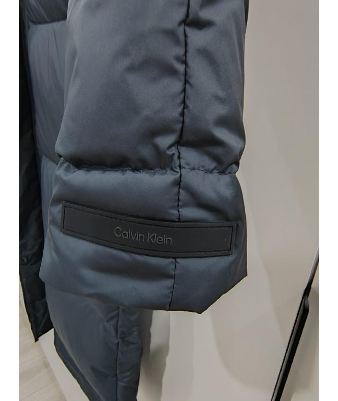 CALVIN KLEIN Черный полиэстеровый пуховик, фото 9