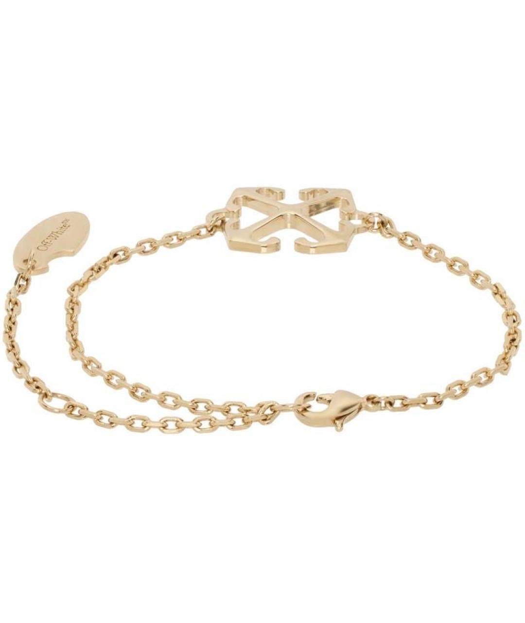 OFF-WHITE Золотой латунный браслет, фото 1