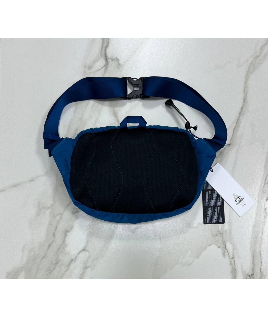 CP COMPANY Синяя тканевая поясная сумка, фото 5