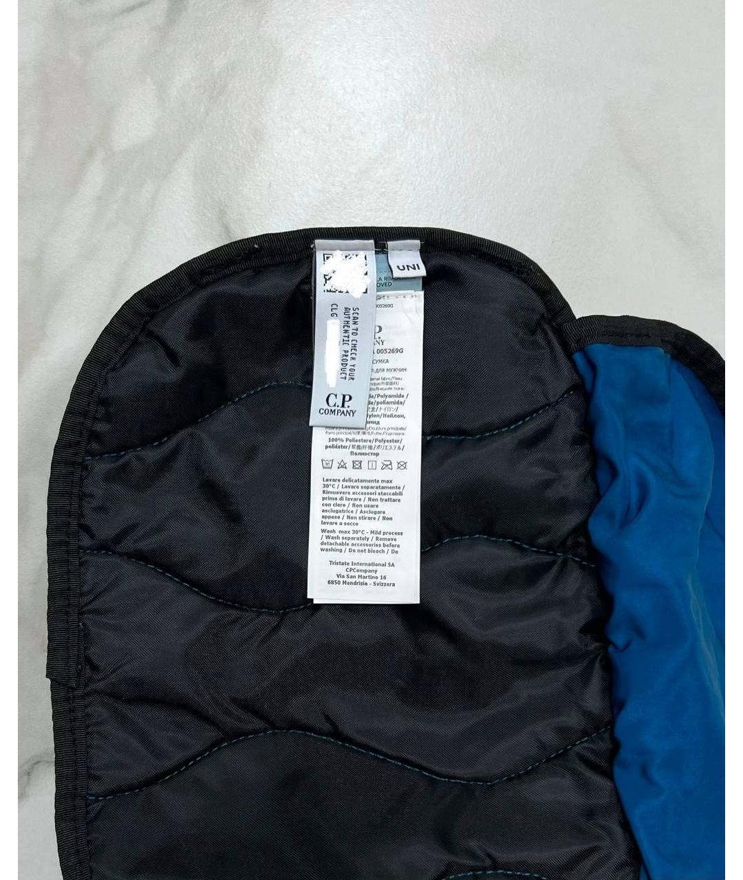 CP COMPANY Синяя тканевая поясная сумка, фото 4