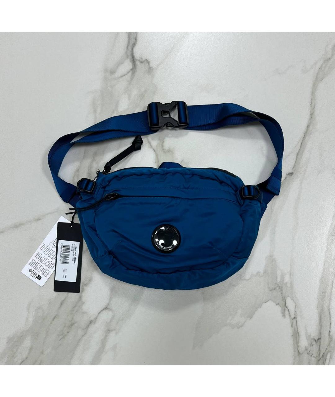 CP COMPANY Синяя тканевая поясная сумка, фото 7