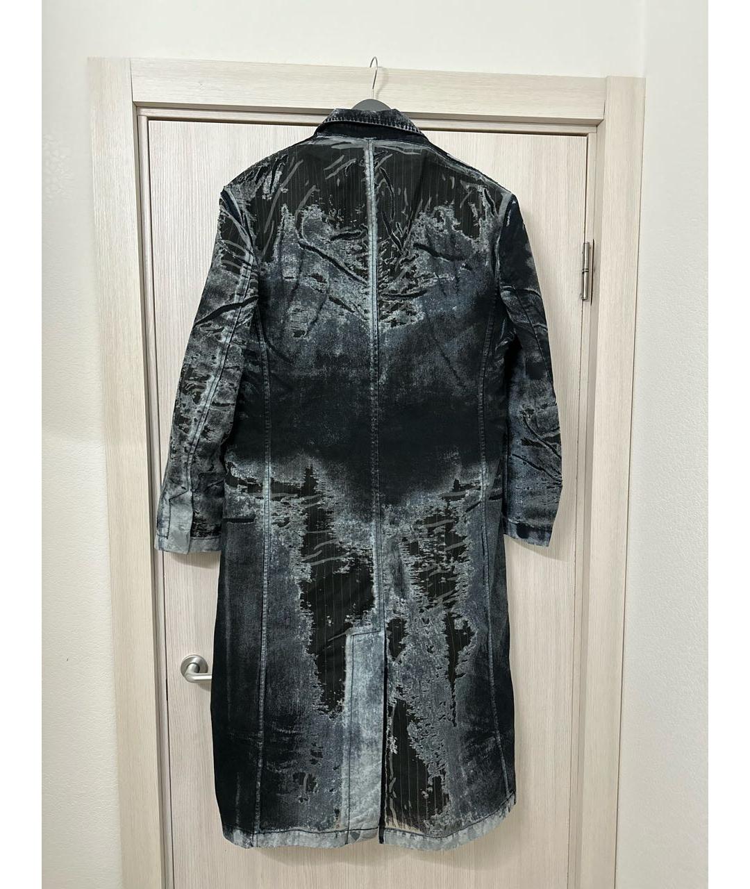 DIESEL Темно-синий деним тренч / плащ, фото 2