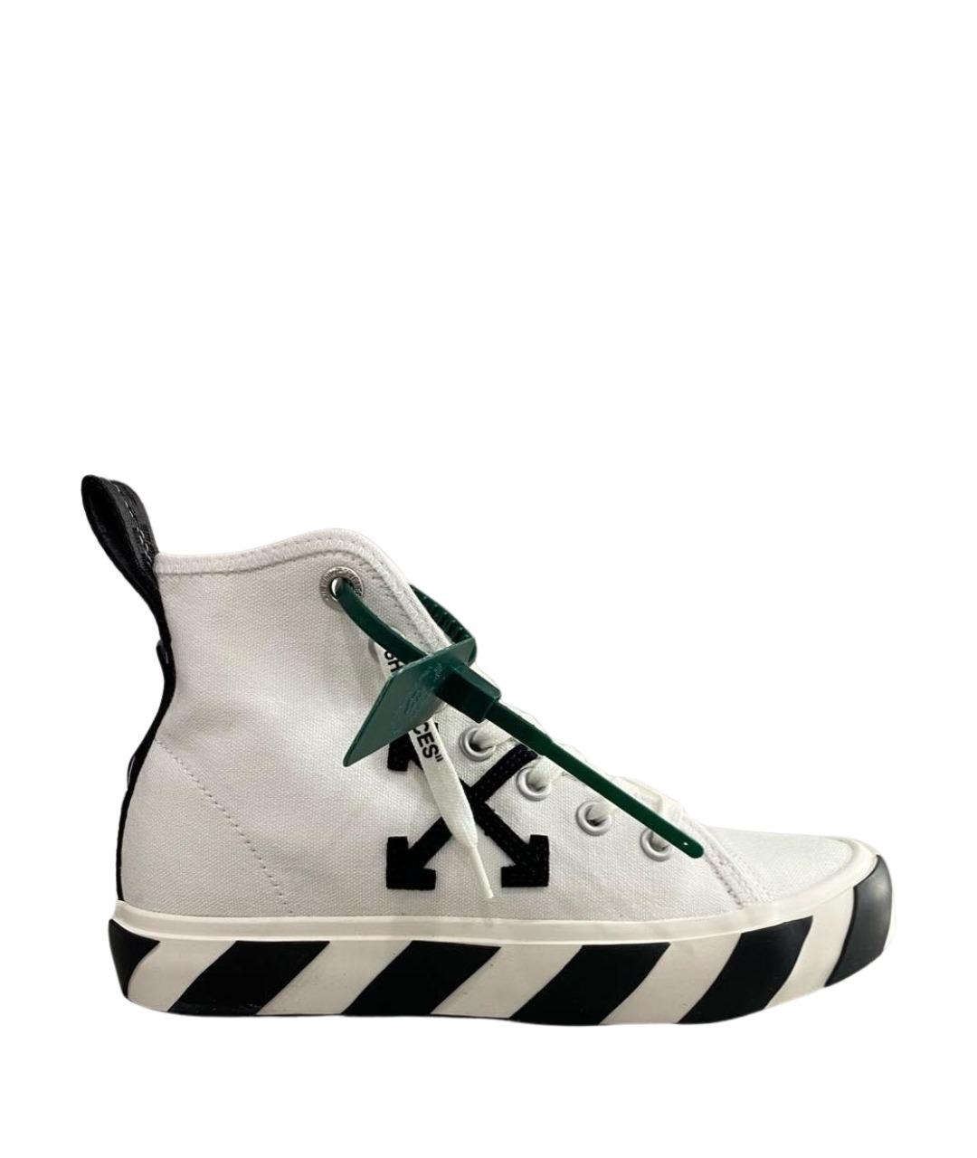 OFF-WHITE Белые текстильные кеды, фото 1