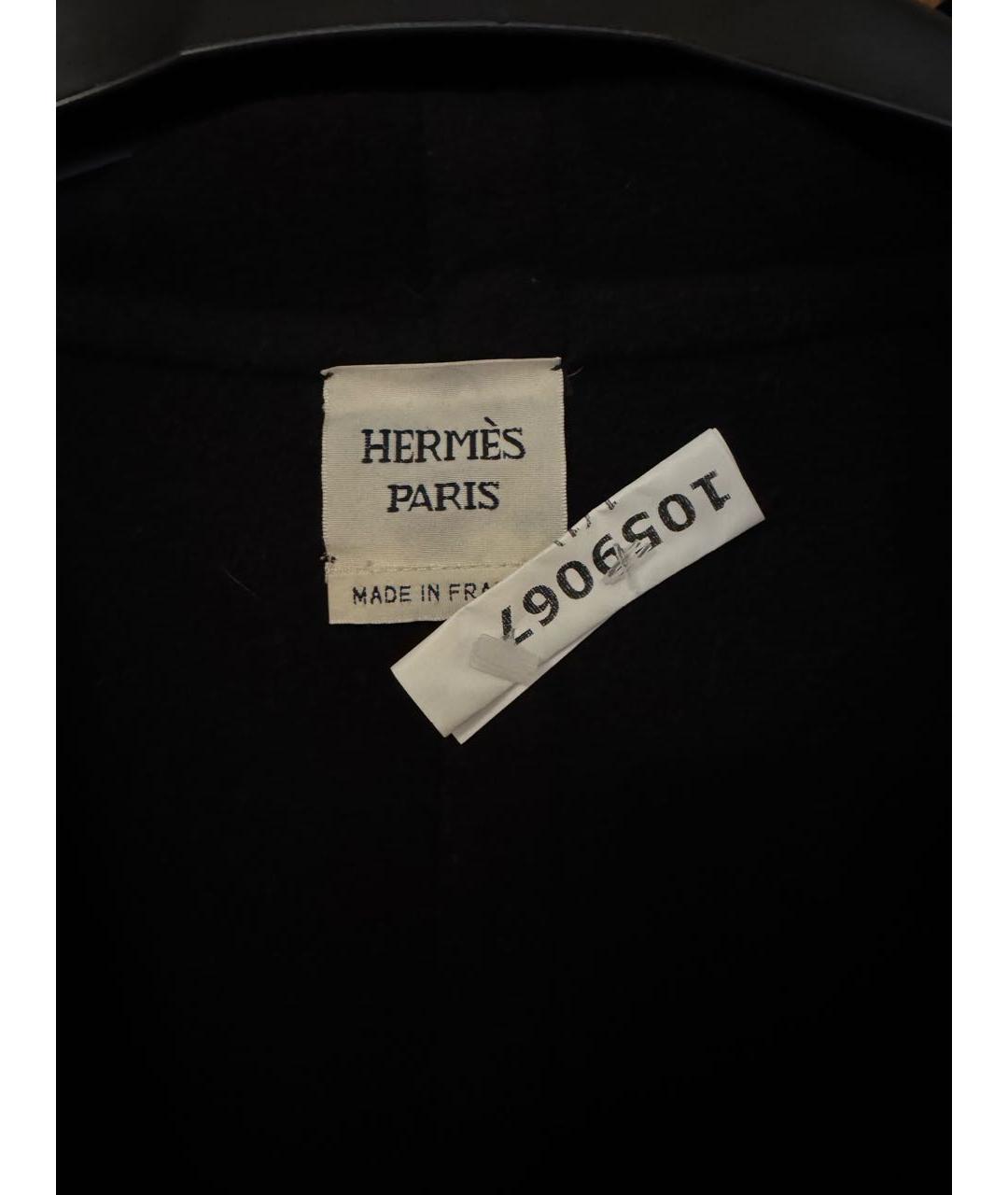 HERMES Черное кашемировое пальто, фото 3