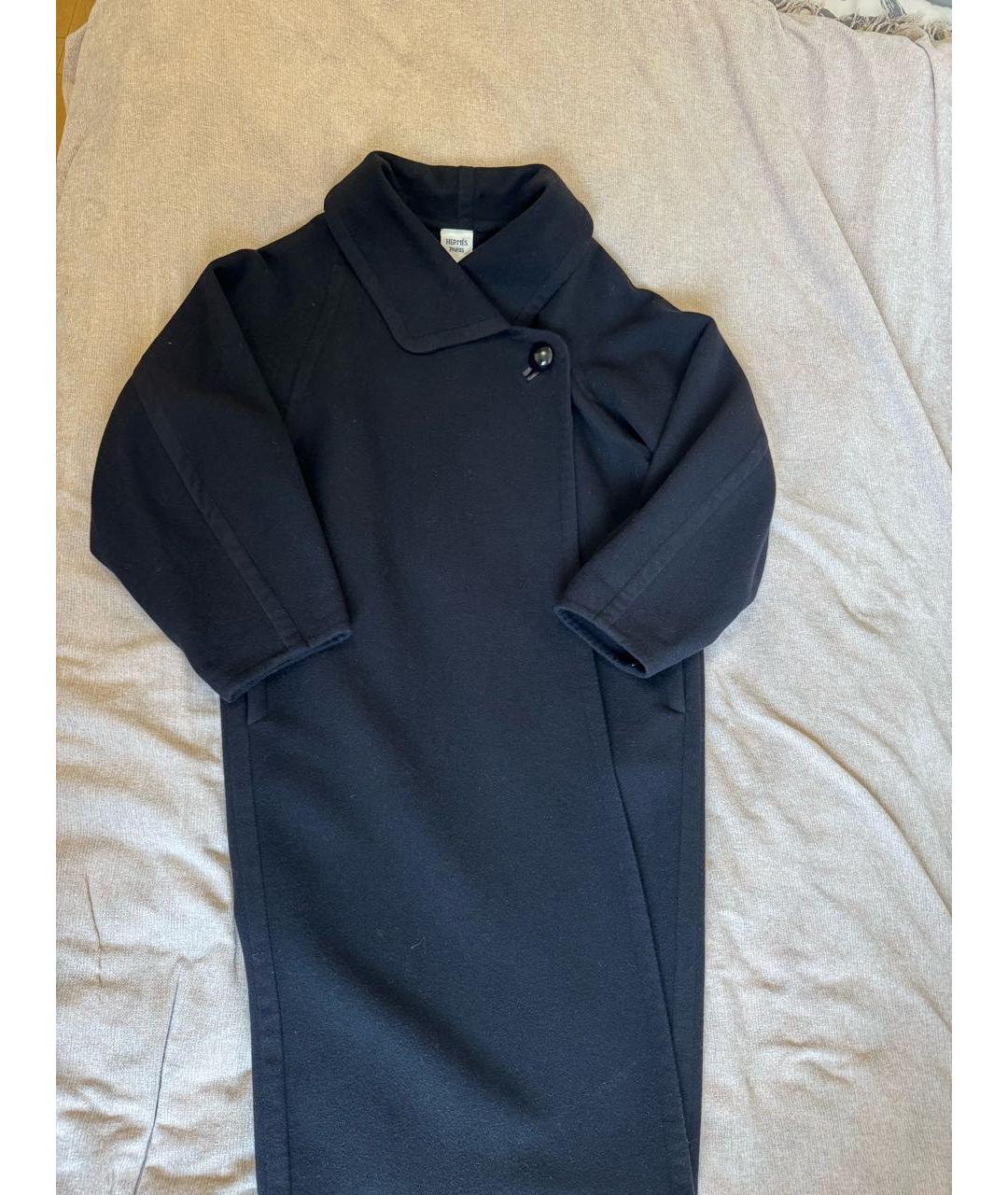 HERMES Черное кашемировое пальто, фото 6