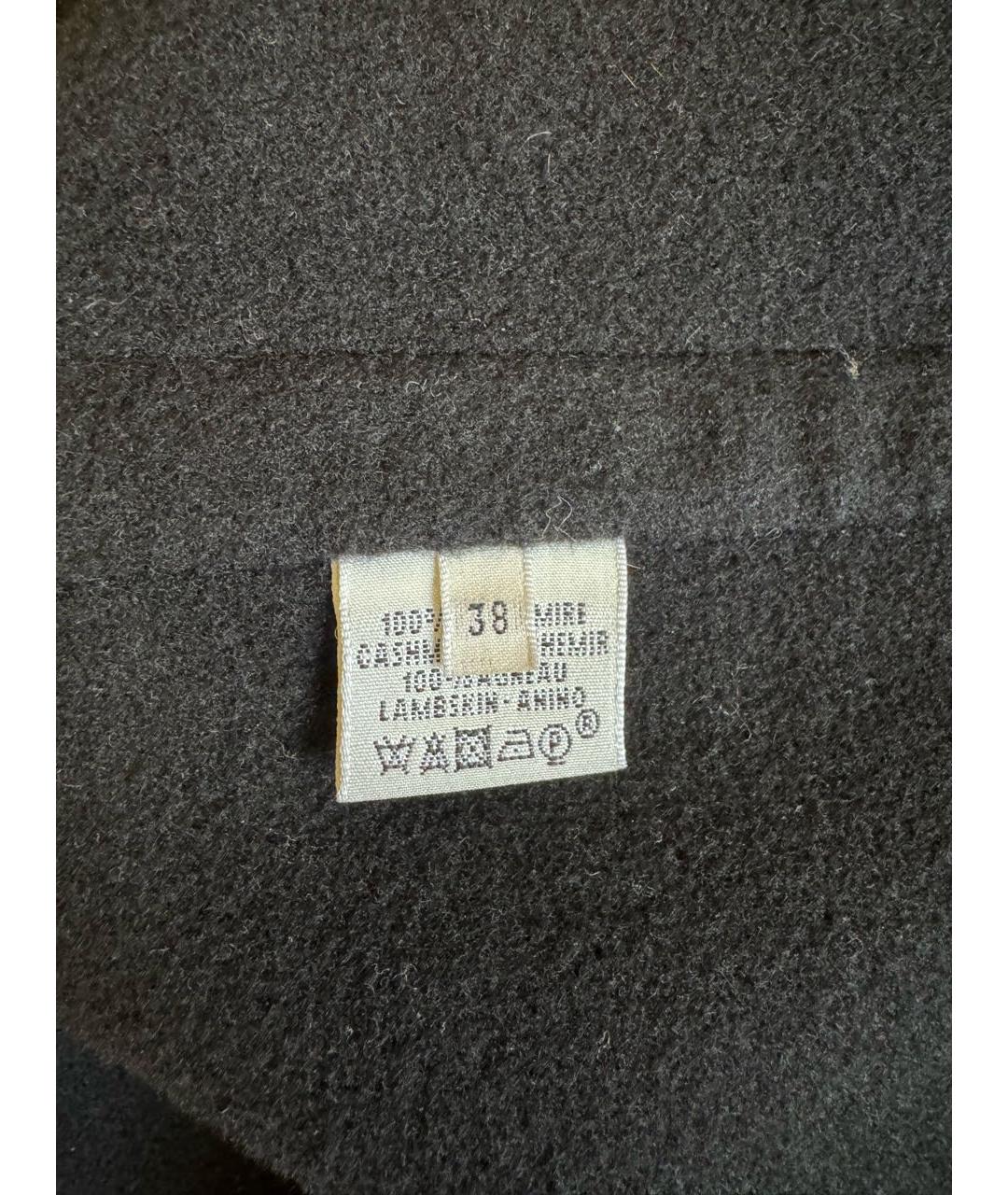 HERMES Черное кашемировое пальто, фото 4