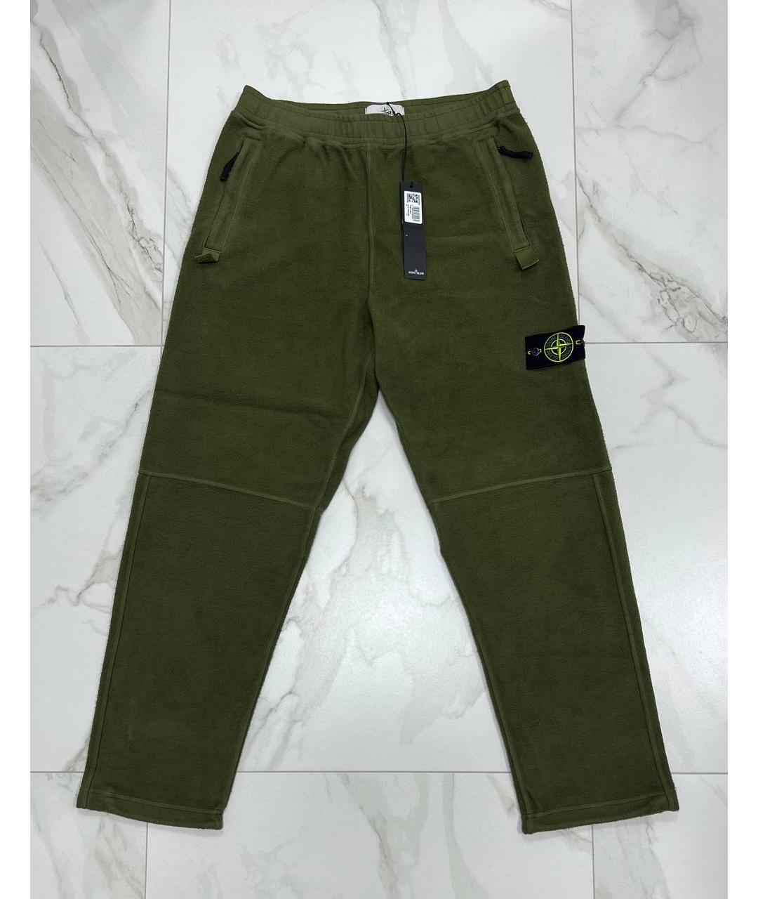 STONE ISLAND Хаки хлопковые повседневные брюки, фото 9