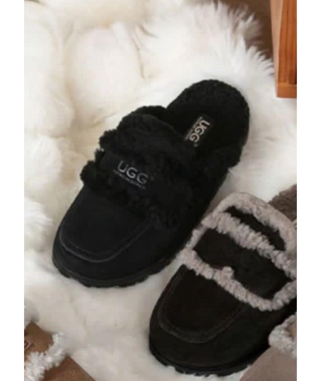 UGG AUSTRALIA Черные замшевые мюли, фото 5