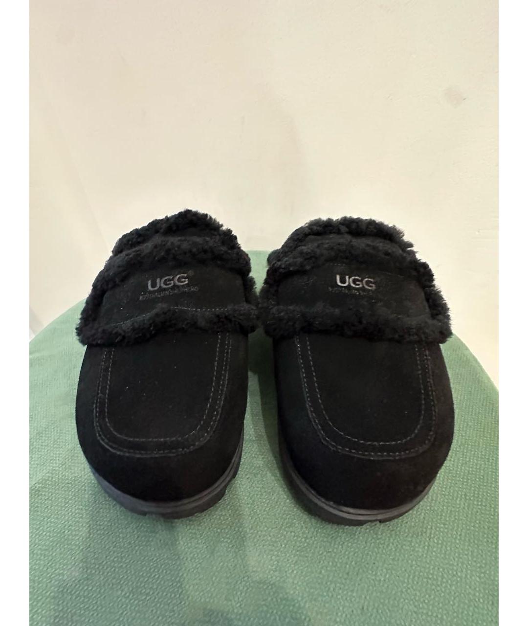 UGG AUSTRALIA Черные замшевые мюли, фото 2
