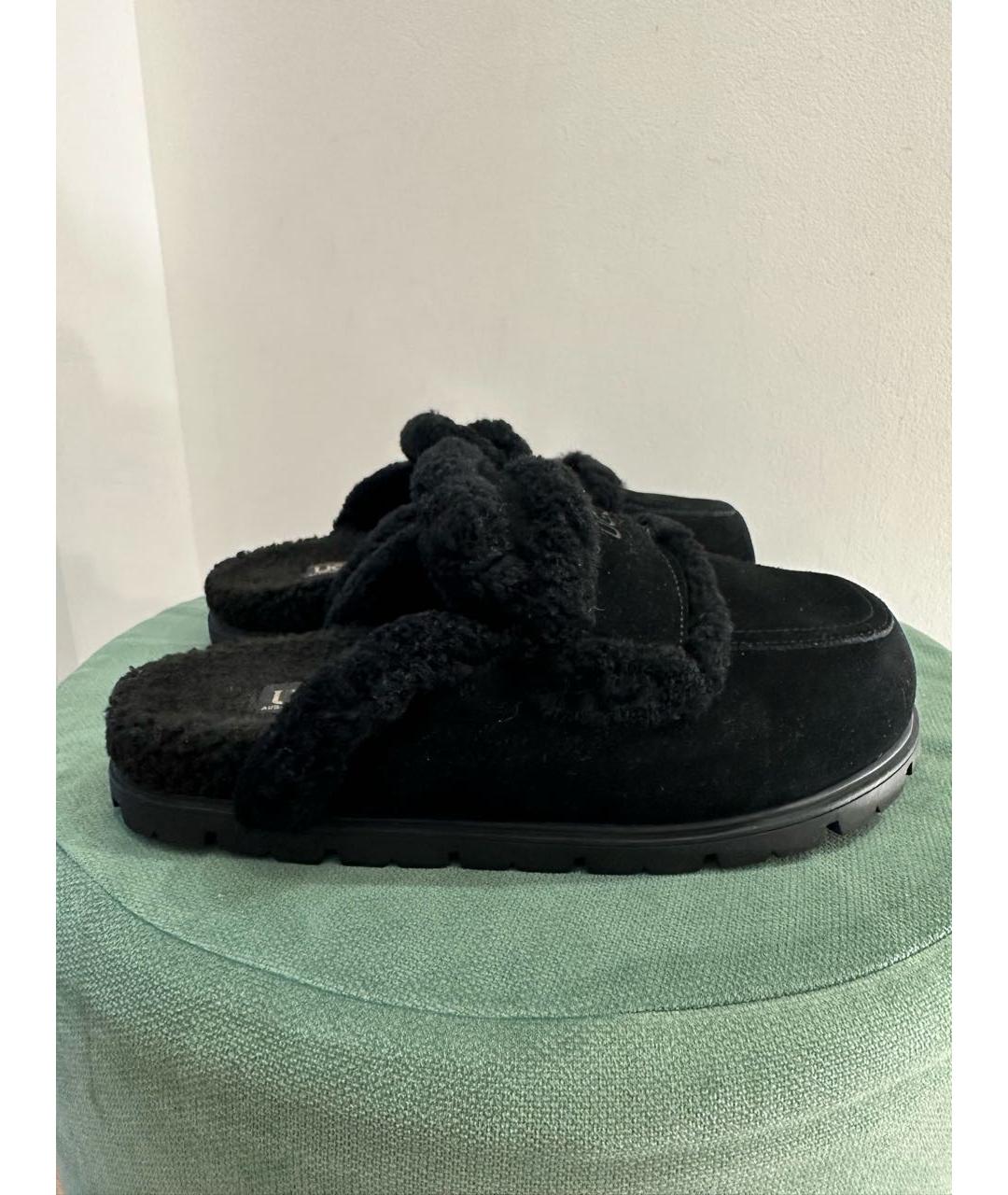UGG AUSTRALIA Черные замшевые мюли, фото 8