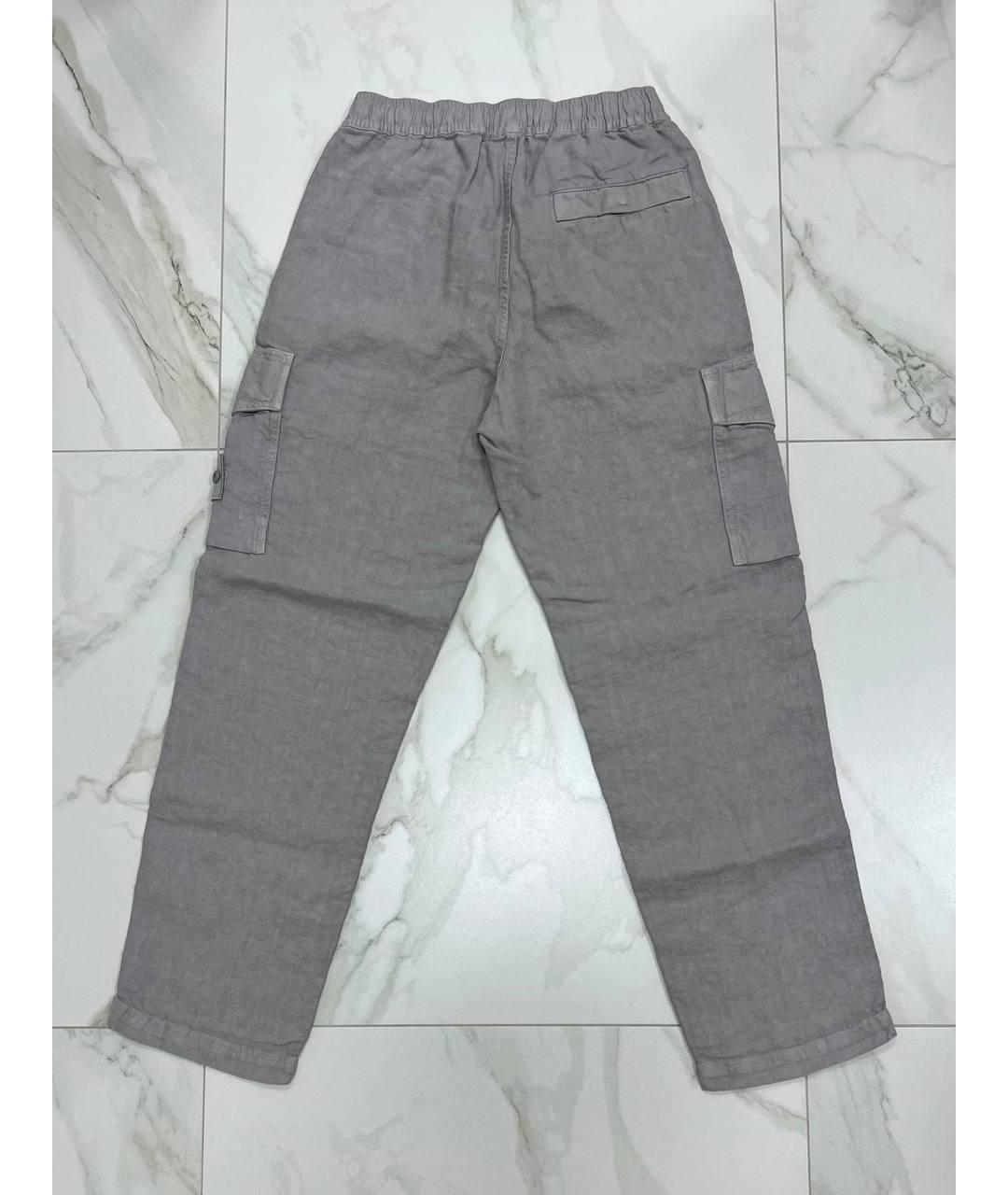 STONE ISLAND Серые повседневные брюки, фото 5