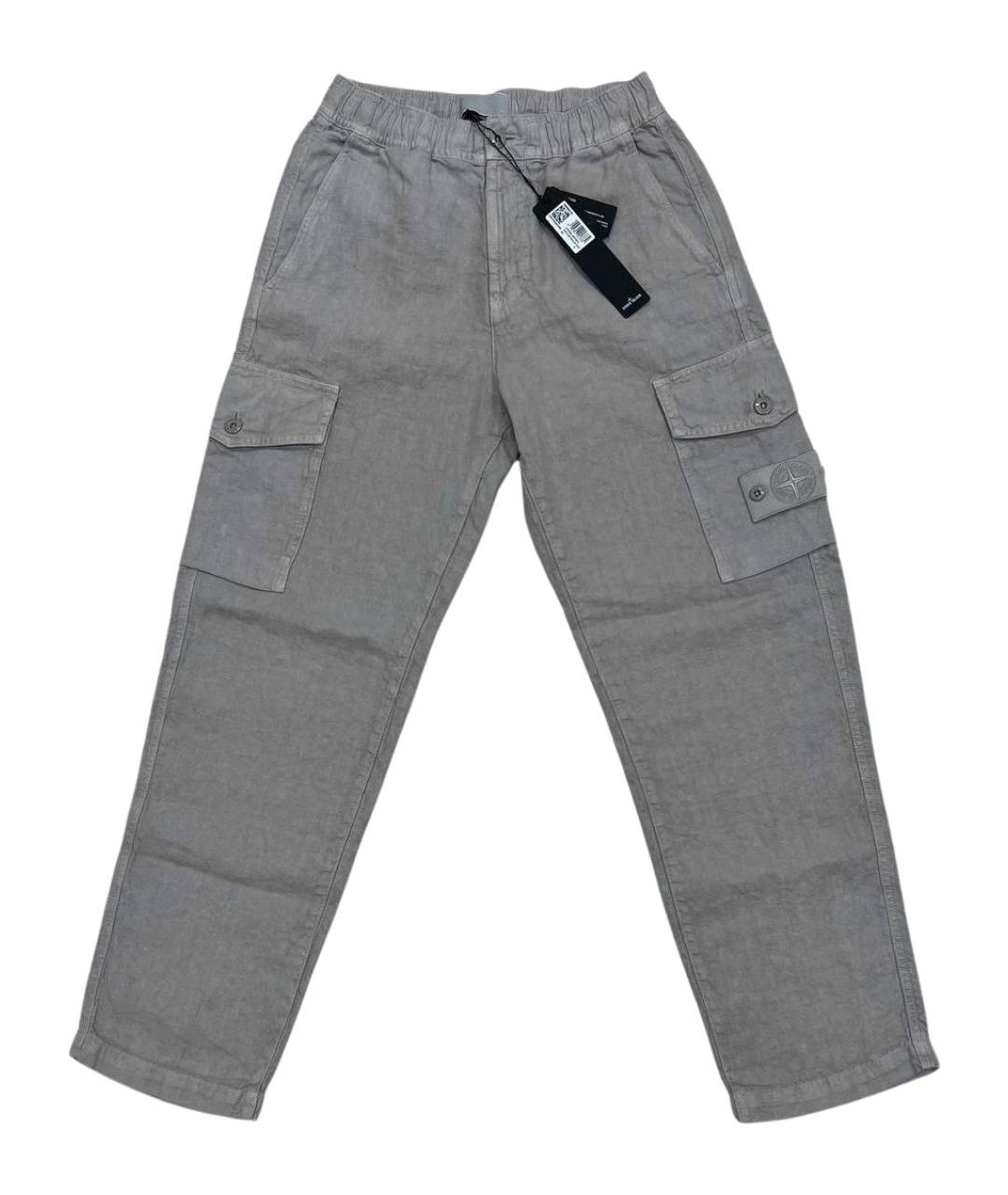 STONE ISLAND Серые повседневные брюки, фото 1