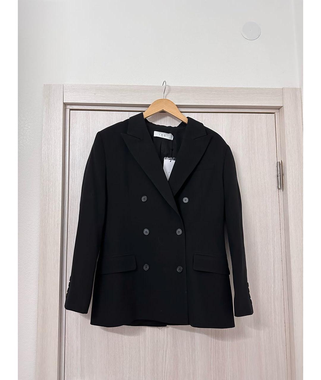 IRO Черный шерстяной жакет/пиджак, фото 5