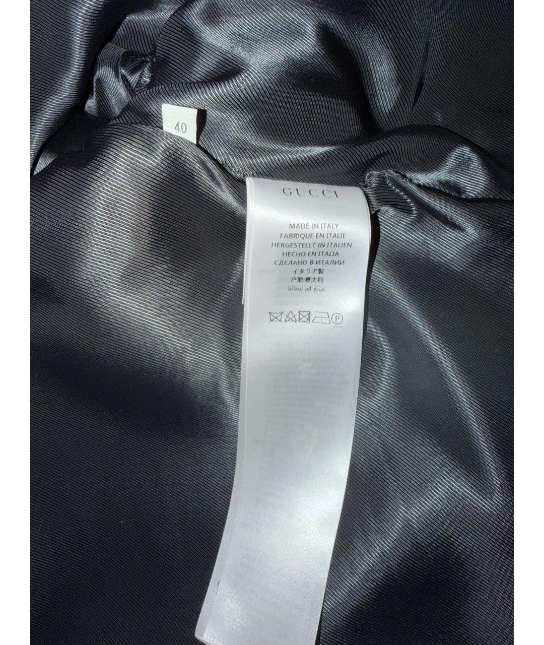 GUCCI Темно-синяя хлопковая куртка, фото 5