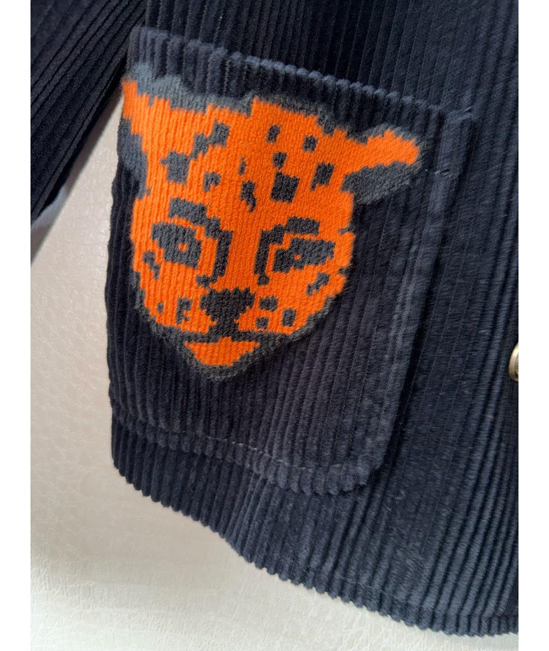 GUCCI Темно-синяя хлопковая куртка, фото 3