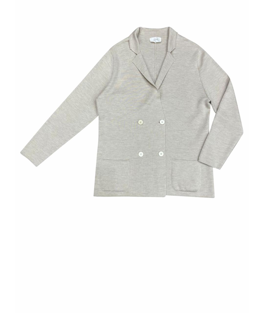 THE ROW Бежевый шерстяной костюм с брюками, фото 2