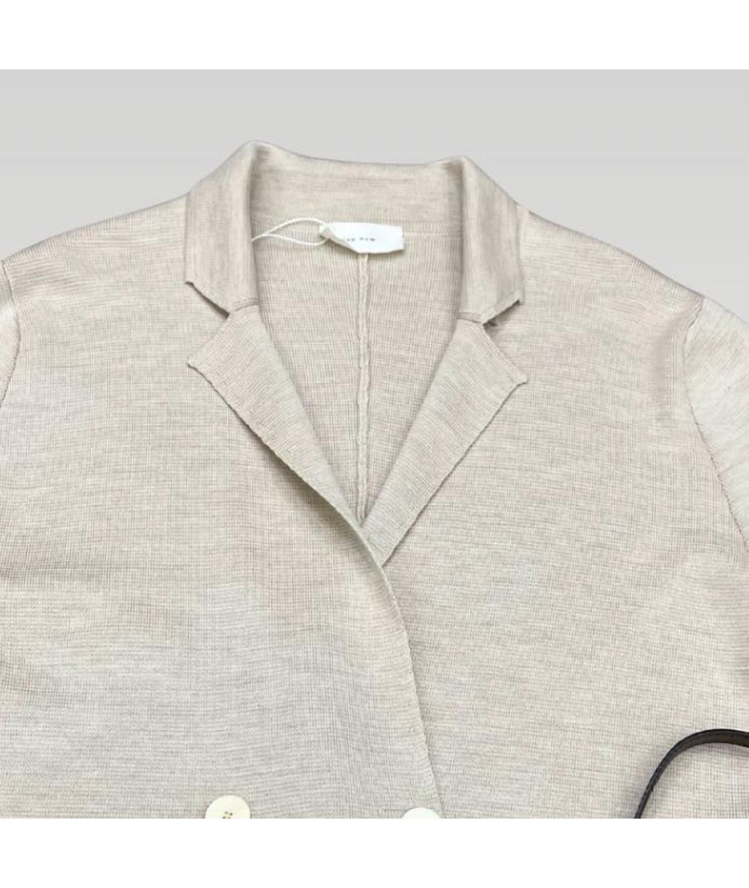 THE ROW Бежевый шерстяной костюм с брюками, фото 4