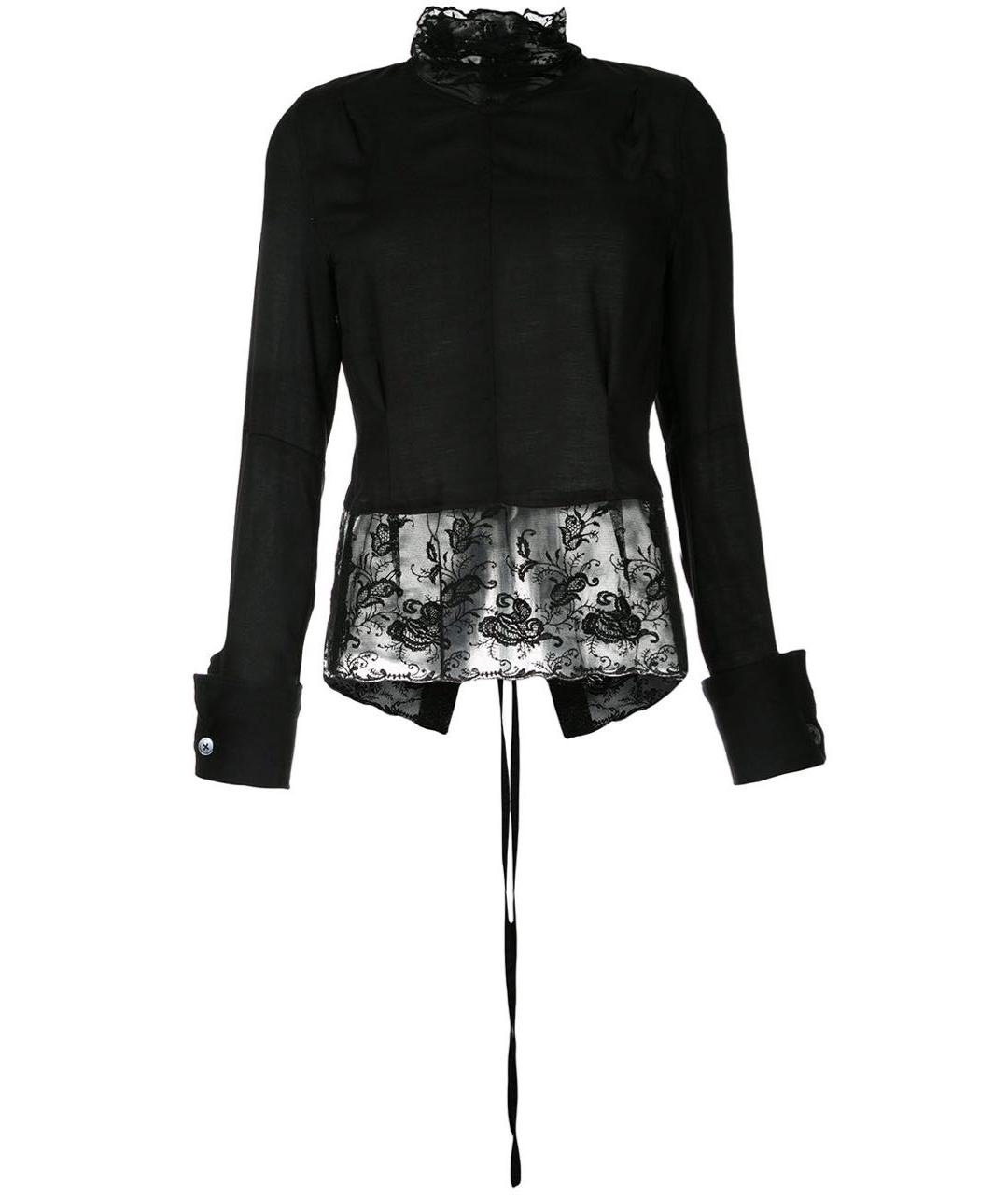 ANN DEMEULEMEESTER Черная вискозная блузы, фото 1