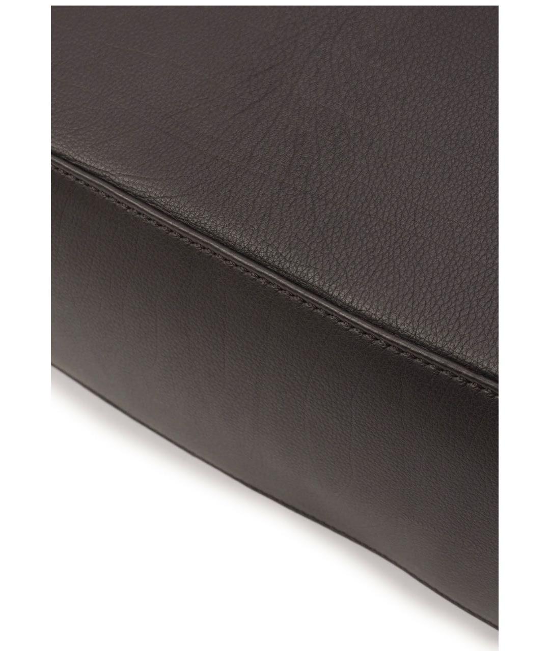 ZEGNA Коричневая кожаная сумка тоут, фото 5