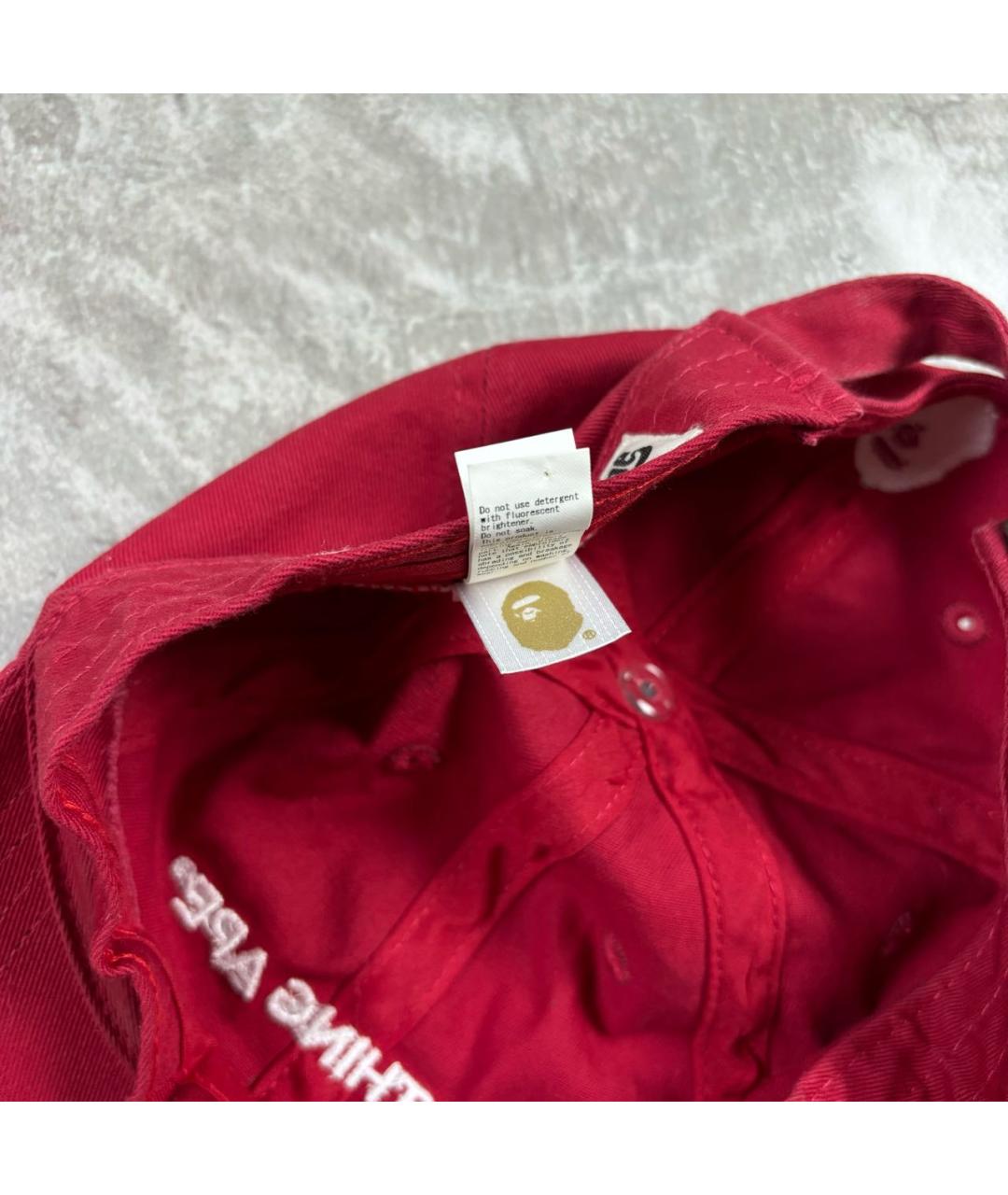 BAPE Бордовая хлопковая кепка/бейсболка, фото 7