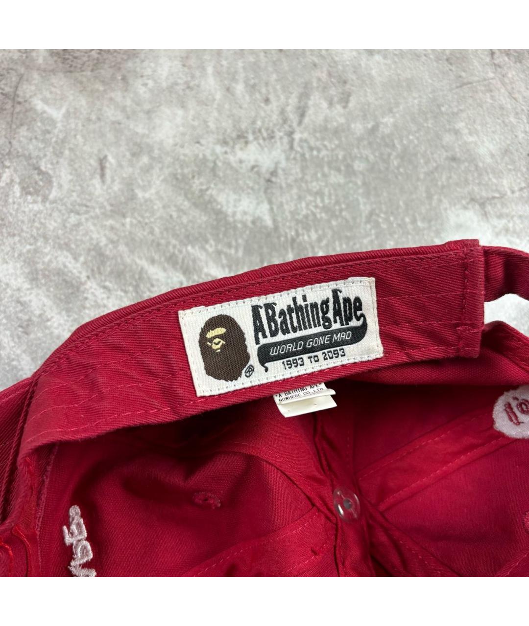 BAPE Бордовая хлопковая кепка/бейсболка, фото 6