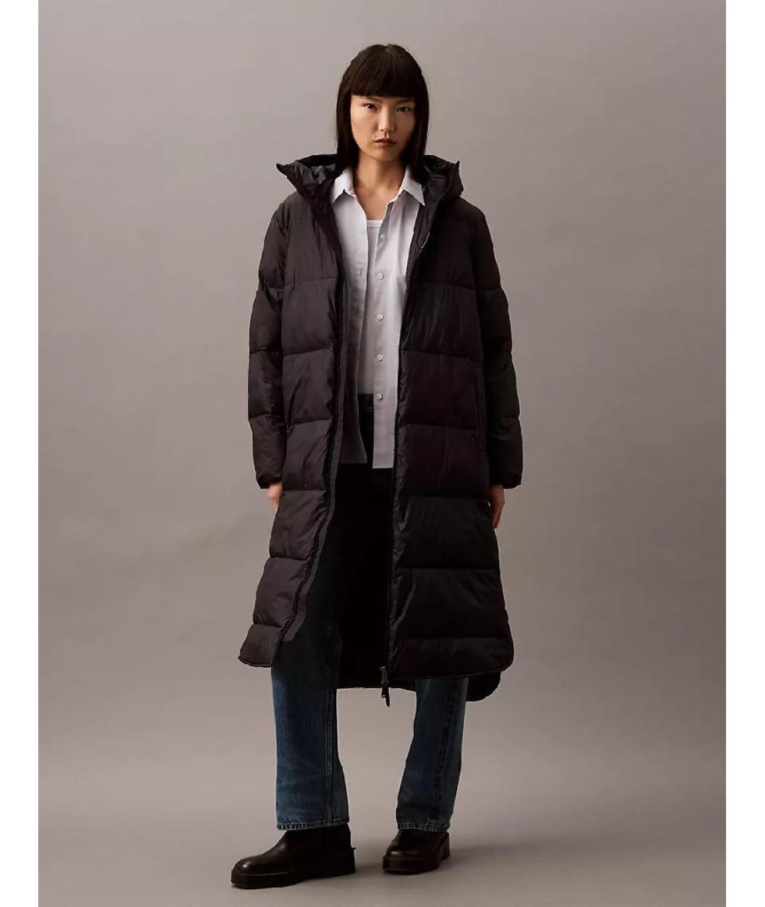 CALVIN KLEIN JEANS Черное пальто, фото 2