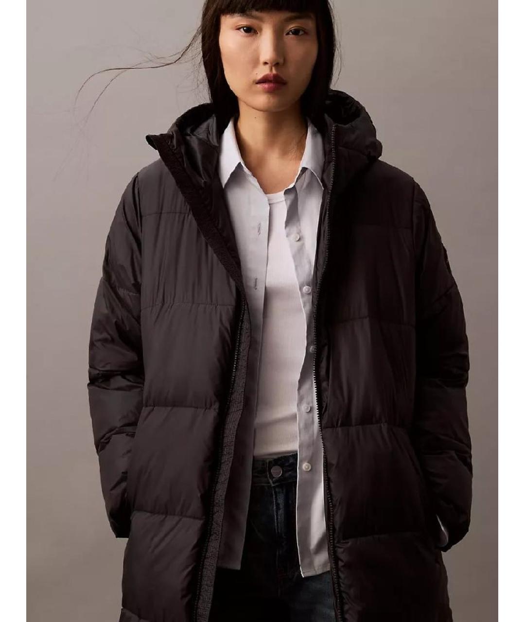 CALVIN KLEIN JEANS Черное пальто, фото 4