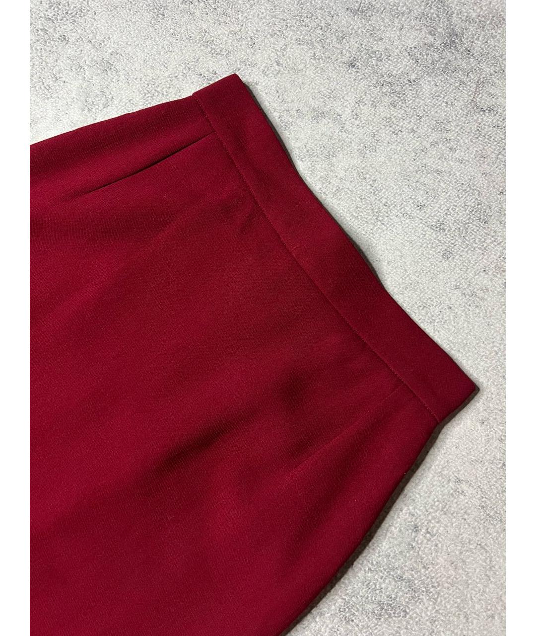 JOSEPH Бордовая шерстяная юбка миди, фото 3