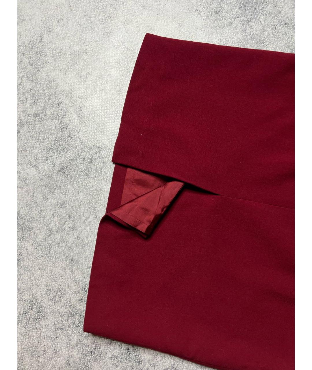JOSEPH Бордовая шерстяная юбка миди, фото 5