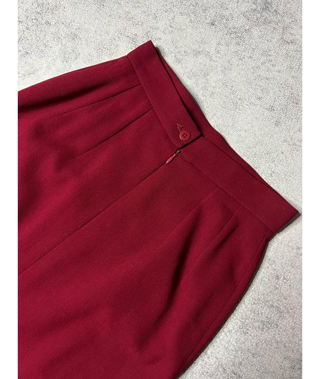 JOSEPH Бордовая шерстяная юбка миди, фото 4