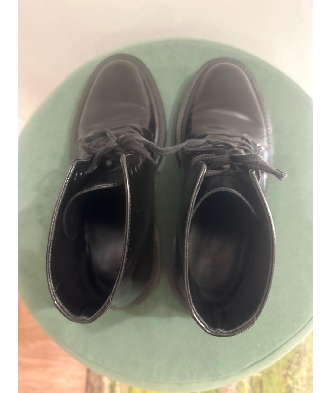 SAINT LAURENT Черные ботинки из лакированной кожи, фото 4