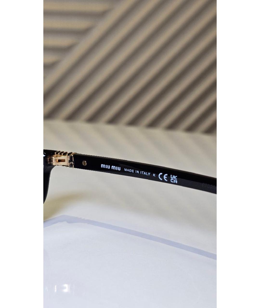 MIU MIU Черные пластиковые солнцезащитные очки, фото 6