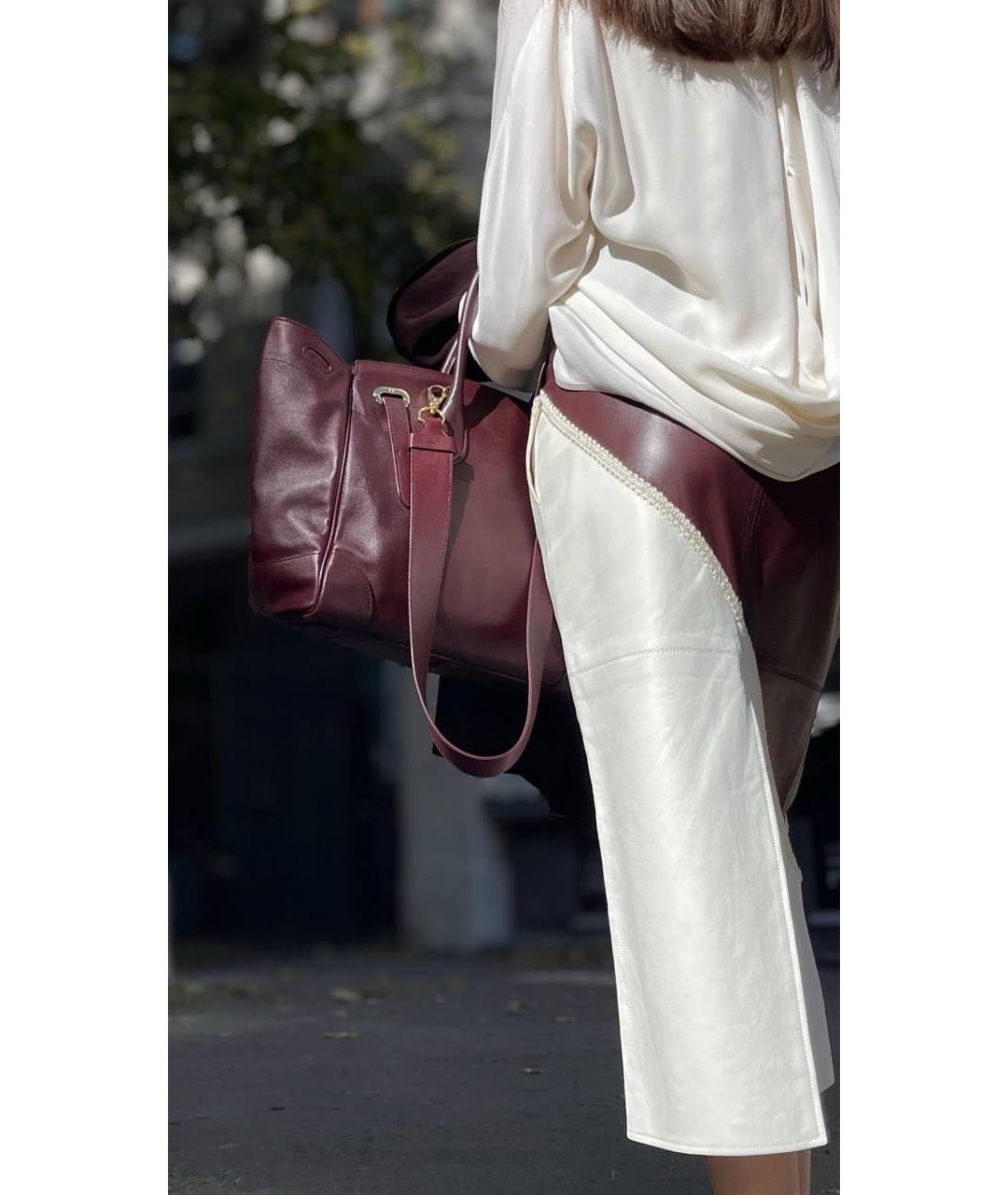 CELINE Мульти кожаная юбка миди, фото 4