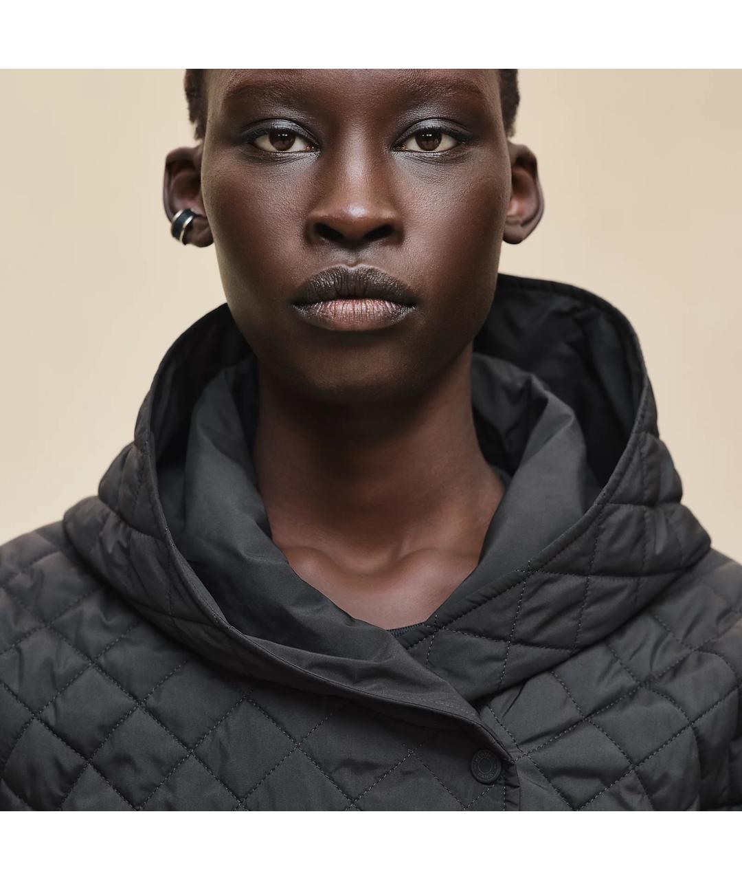 HERMES Черное полиэстеровое пальто, фото 4