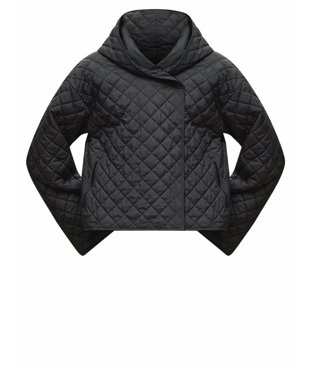 HERMES Черное полиэстеровое пальто, фото 1