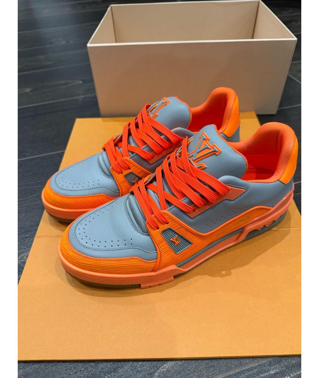 LOUIS VUITTON Мульти кожаные низкие кроссовки / кеды, фото 7