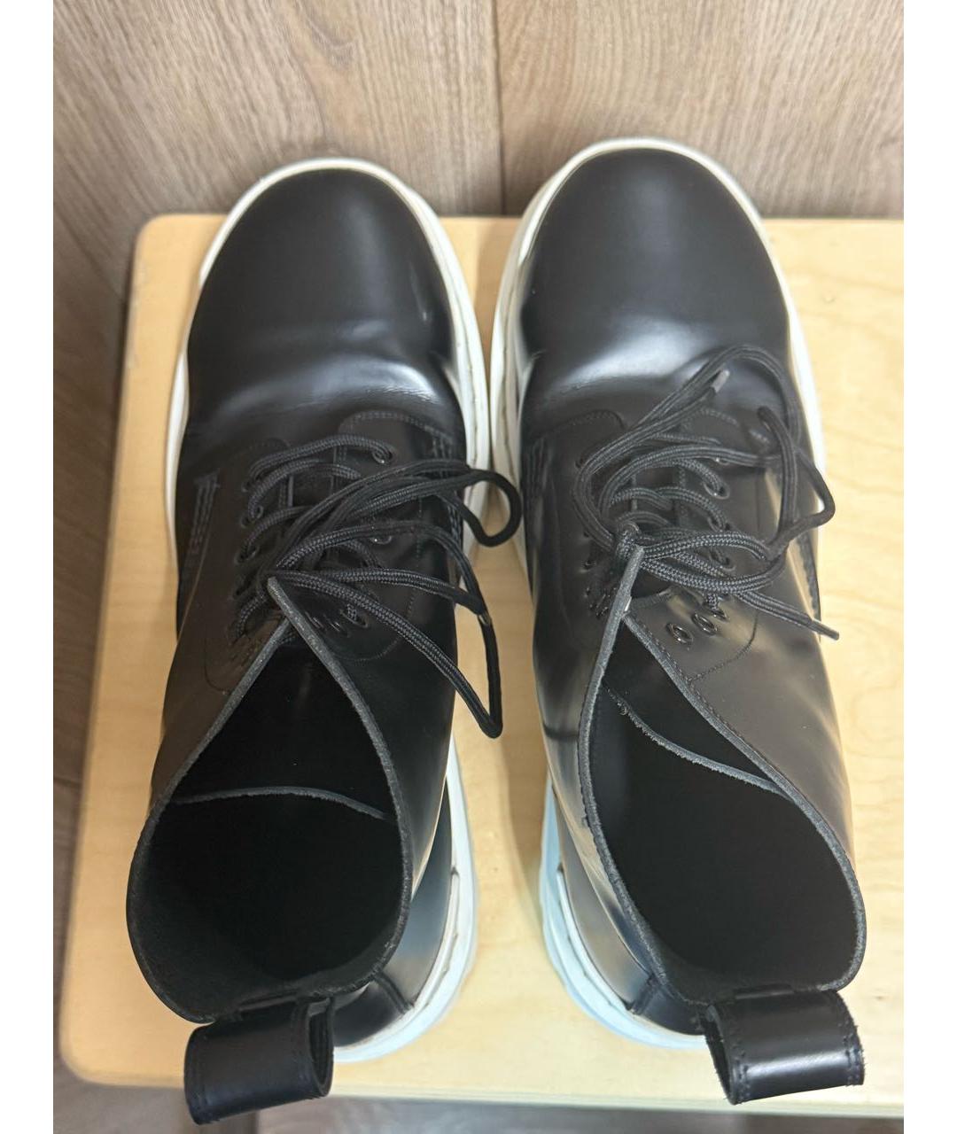 BALENCIAGA Черные кожаные высокие ботинки, фото 3